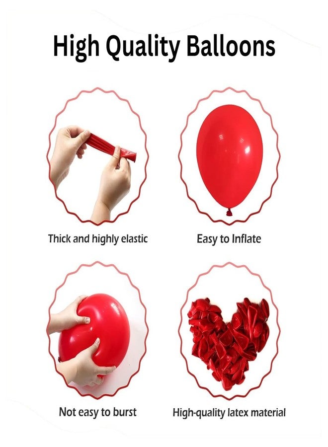 Hemito 37 Pc Valentine Decoration Kit- I Love U Banner,Balloons,Red Foil Heart| Wedding Anniversary Romantic Decoration Items for Girls Boys Couples Husband Wife - Image 5